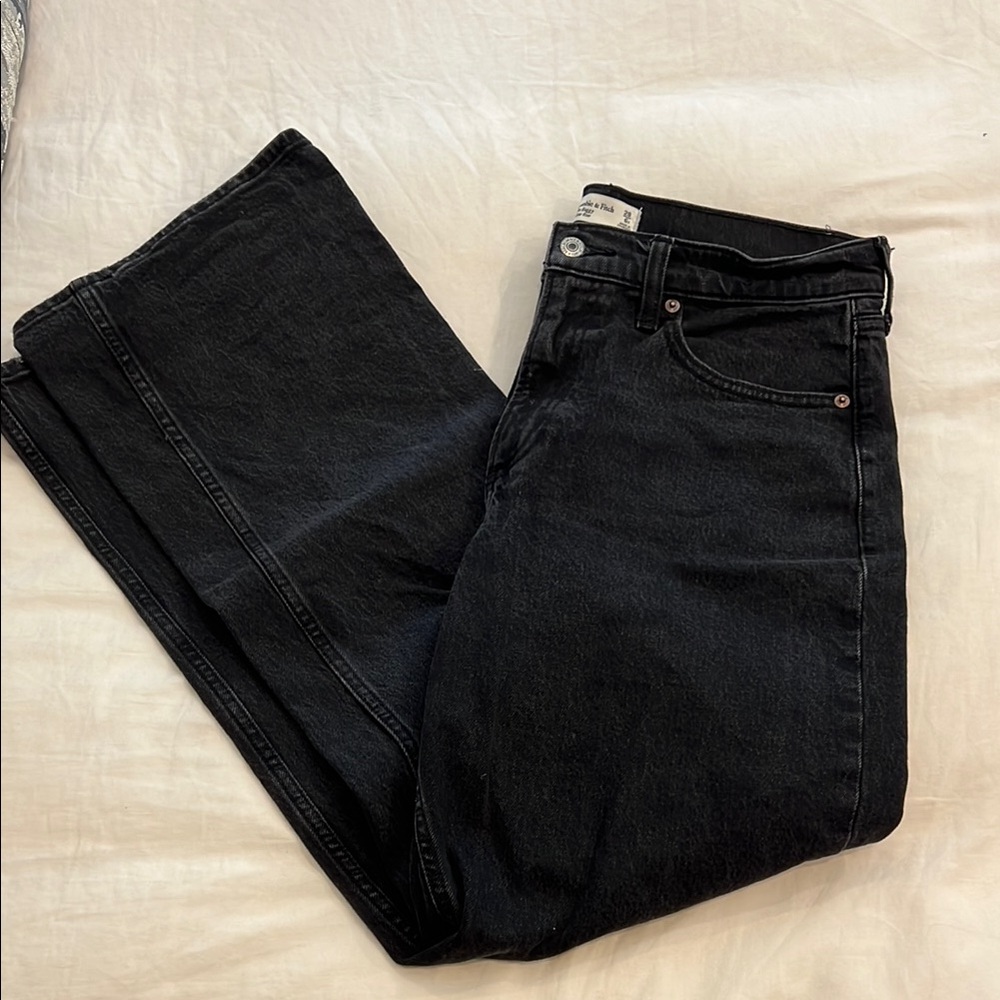 Abercrombie & Fitch Black Wide Leg Pants